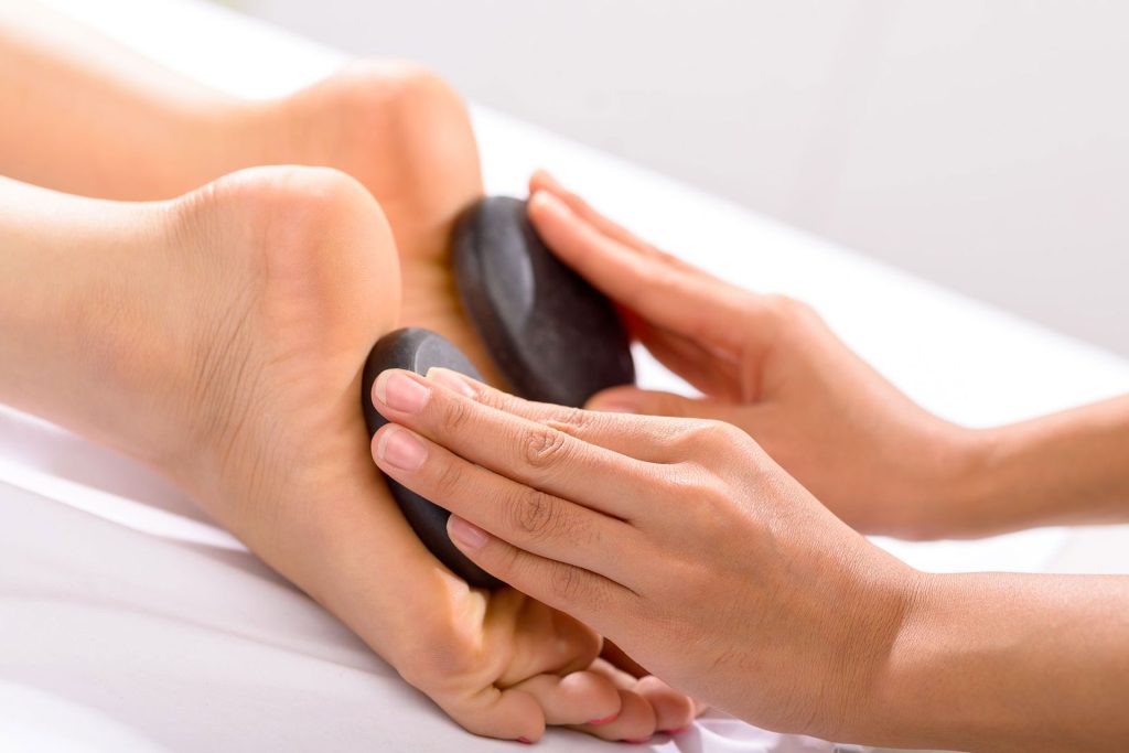 Foot Hot Stone Massage at Jeju Spa Cam Lam